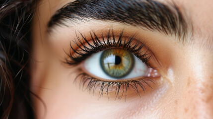 Obraz premium close up of eye with makeup