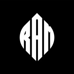 RAM letter logo design with polygon shape. RAM polygon and cube shape logo design. RAM hexagon vector logo template white and black colors. RAM monogram, business and real estate logo.