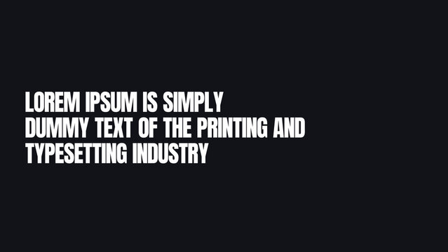 Animated Title Consisting of 3 Lines