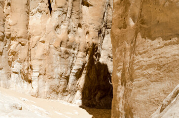 high rocky mountains in the desert in Egypt Dahab South Sinai