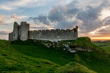 Roche Castle at Sunset, Louth, Dundalk, Ireland 