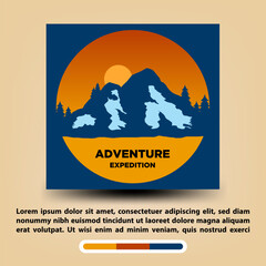 Free vector flat adventure badges collection