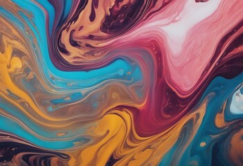 Multicolored abstract background wallpaper with acrylic paints - obrazy, fototapety, plakaty