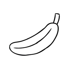 Hand drawing style of banana vector. It is suitable for fruit icon, sign or symbol.