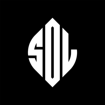 SDL circle letter logo design with circle and ellipse shape. SDL ellipse letters with typographic style. The three initials form a circle logo. SDL circle emblem abstract monogram letter mark vector.