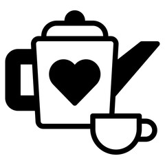Obraz premium Tea Set Icon