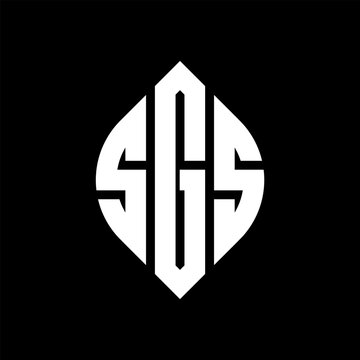 SGS circle letter logo design with circle and ellipse shape. SGS ellipse letters with typographic style. The three initials form a circle logo. SGS circle emblem abstract monogram letter mark vector.