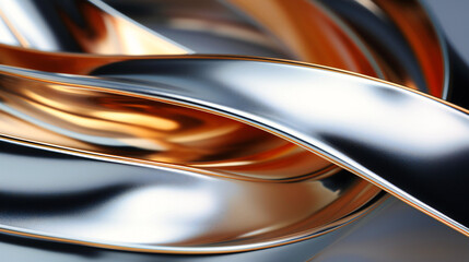 Dynamic Metallic Waves - Abstract Bokeh Background with Bright Lights and Motion