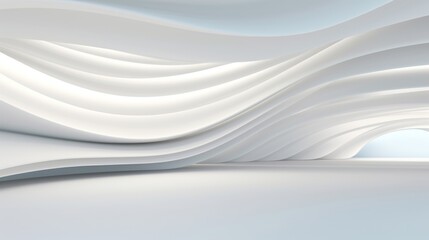 White Background with 3D Light AI Generated