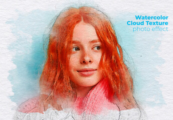 Watercolor Cloud Texture Photo Effect