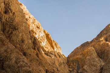 Fototapeta premium high mountains against the blue sky in Egypt Dahab South Sinai