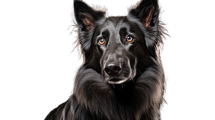 Belgian Sheep dog isolated on a transparent background