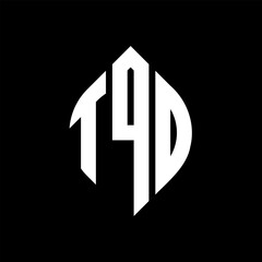 TQO circle letter logo design with circle and ellipse shape. TQO ellipse letters with typographic style. The three initials form a circle logo. TQO circle emblem abstract monogram letter mark vector.