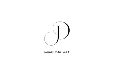 DJ, JD, D, J bstract letters logo monogram