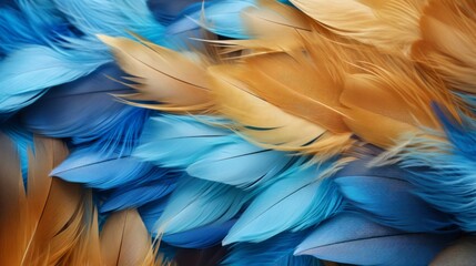 Colorful Feather Texture Background AI Generated
