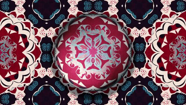 Hypnotic Spiritual Spiritual Religious Psychedelic Mandala Background 4K 60 FPS