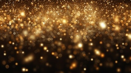 Fototapeta na wymiar Golden Christmas Particles and Sprinkles for a Holiday Celebration AI Generated