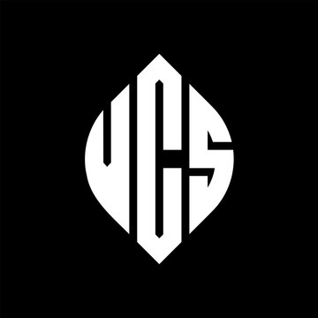 VCS circle letter logo design with circle and ellipse shape. VCS ellipse letters with typographic style. The three initials form a circle logo. VCS circle emblem abstract monogram letter mark vector.