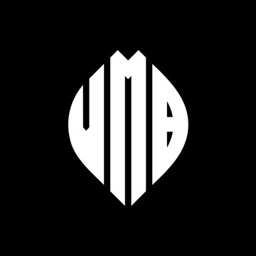 VMB circle letter logo design with circle and ellipse shape. VMB ellipse letters with typographic style. The three initials form a circle logo. VMB circle emblem abstract monogram letter mark vector.