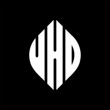 VXD circle letter logo design with circle and ellipse shape. VXD ellipse letters with typographic style. The three initials form a circle logo. VXD circle emblem abstract monogram letter mark vector.