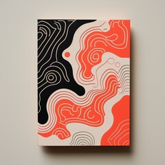 An original pattern, unconventional and cynical frame. A fun message card design consisting of strokes. generative ai