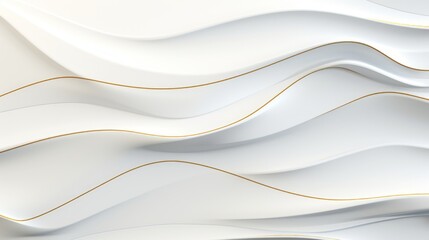 Elegant White Background with Golden Lines AI Generated