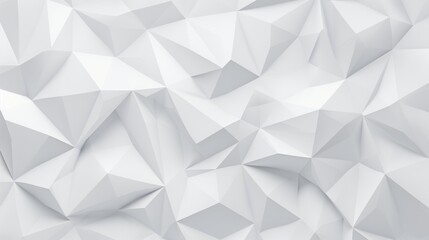 Abstract White Low Poly Background Texture AI Generated