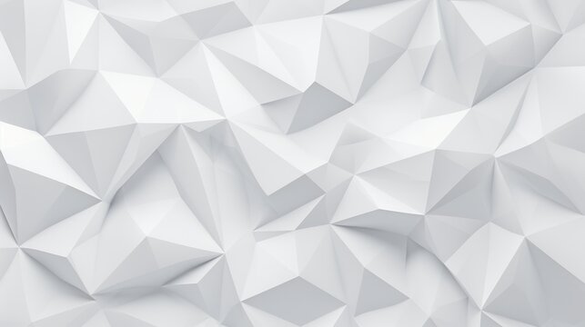 Abstract White Low Poly Background Texture AI Generated © Alex