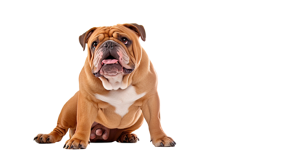 Bulldog isolated on a transparent background