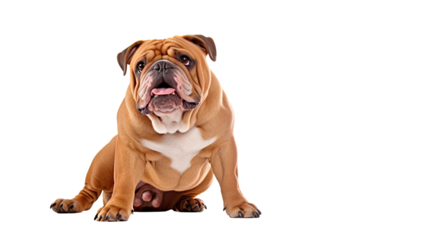 Bulldog isolated on a transparent background