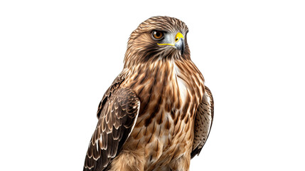 Buteo bird isolated on a transparent background