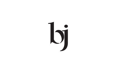 BJ, JB, J, B Abstract Letters Logo Monogram	