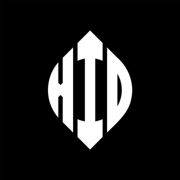 XID circle letter logo design with circle and ellipse shape. XID ellipse letters with typographic style. The three initials form a circle logo. XID circle emblem abstract monogram letter mark vector.