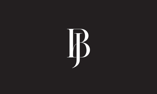 BJ, JB, J, B Abstract Letters Logo Monogram	