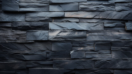 natural black slate stone background pattern with high resolution. Top view. Copy space