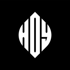 XOY circle letter logo design with circle and ellipse shape. XOY ellipse letters with typographic style. The three initials form a circle logo. XOY circle emblem abstract monogram letter mark vector.