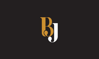 BJ, JB, J, B Abstract Letters Logo Monogram	