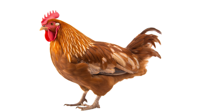Chicken isolated on a transparent background