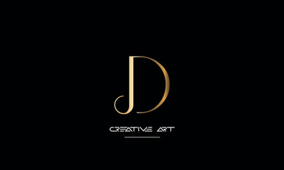 DJ, JD, D, J bstract letters logo monogram