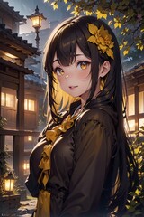 Beautiful anime girl illustration