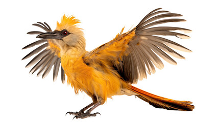 Cryptoleucopteryx bird isolated on a transparent background