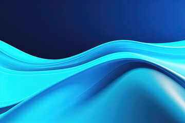 Fototapeta premium abstract blue background with some smooth lines in it. Generative Ai