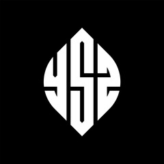 YSZ letter logo design with polygon shape. YSZ polygon and cube shape logo design. YSZ hexagon vector logo template white and black colors. YSZ monogram, business and real estate logo.