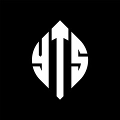 YTS circle letter logo design with circle and ellipse shape. YTS ellipse letters with typographic style. The three initials form a circle logo. YTS circle emblem abstract monogram letter mark vector.