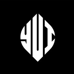 YVI circle letter logo design with circle and ellipse shape. YVI ellipse letters with typographic style. The three initials form a circle logo. YVI circle emblem abstract monogram letter mark vector.