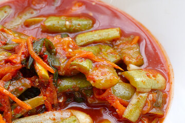 Kimchi korea food, cucumber kimchi