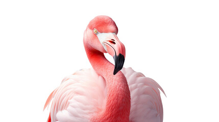 Obraz premium Flamingo isolated on a transparent background