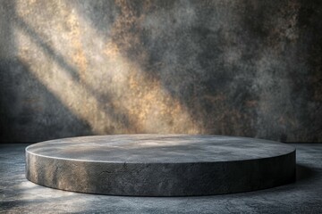 Black stone pedestal background presentation 3d stage podium of abstract nature tree branch leaf or product platform stand display rock showcase and empty dark marble premium scene blank space mockup.