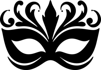 Venetian mask vector clipart outline © eobrazy_pl
