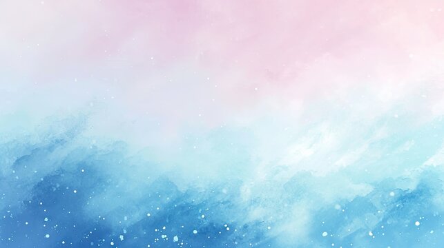 A serene and gentle watercolor background depicting a sky at dawn, with subtle gradients of soft blues and pinks.